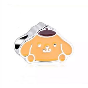 NEW•PomPomPurin silver/enamel DIY charm